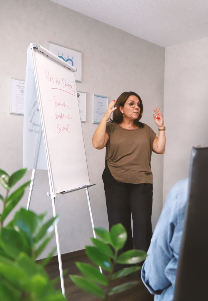 Daniela Haase beim Stressmanagement